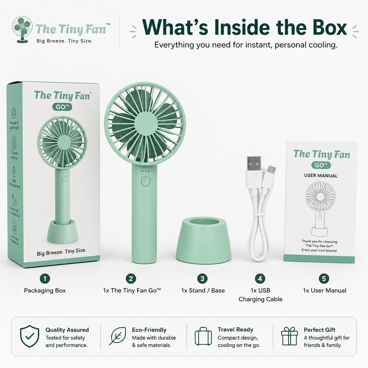 The Tiny Fan Go™ — Small Fan. Big Relief.