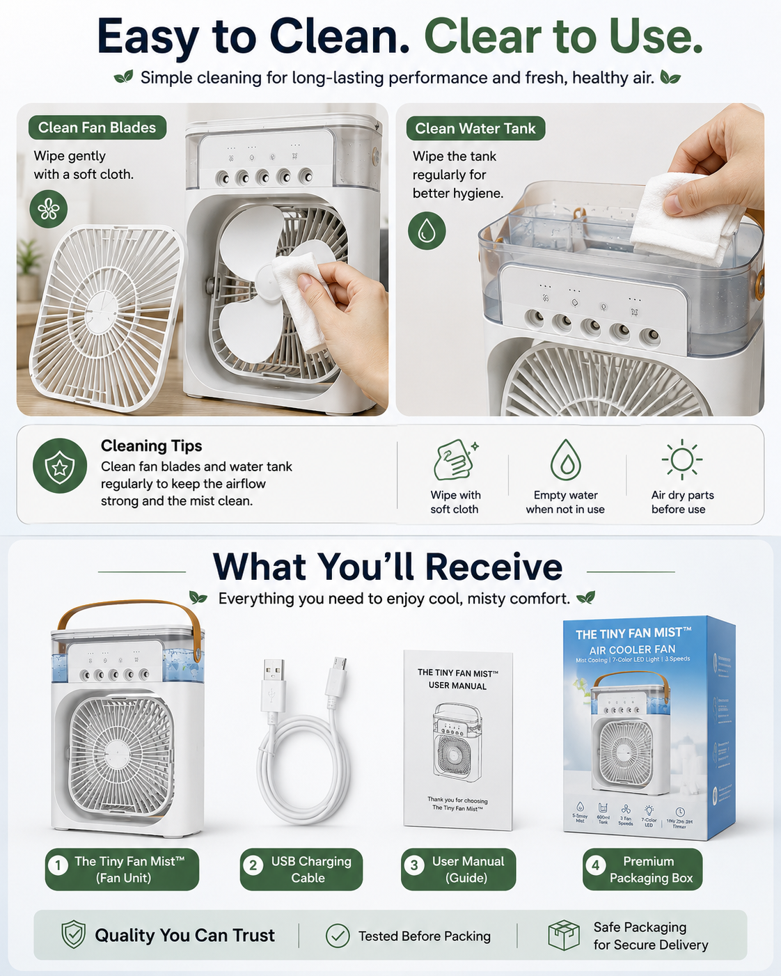 The Tiny Fan Mist™ — Portable Mist Cooling Fan