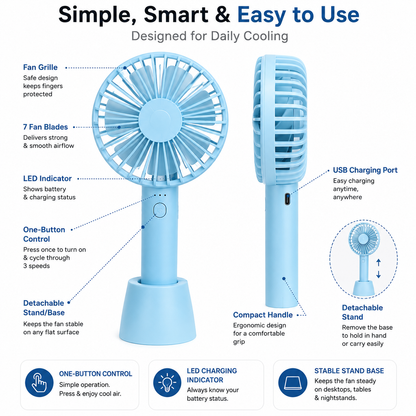 The Tiny Fan Go™ — Small Fan. Big Relief.