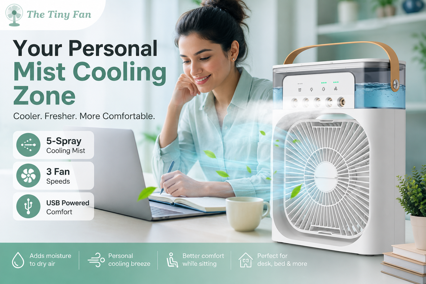 The Tiny Fan Mist™ — Portable Mist Cooling Fan