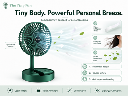 The Tiny Fan Fold™ — Foldable Portable Cooling Fan