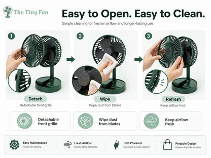 The Tiny Fan Fold™ — Foldable Portable Cooling Fan